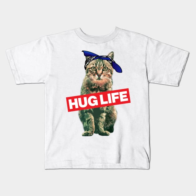 Hug Life Kitty Cat Thug Gangsta' Kitty Cat Kids T-Shirt by ourwackyhome